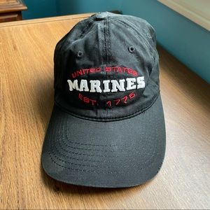 U.S. Marines Black Baseball Hat Cap United States